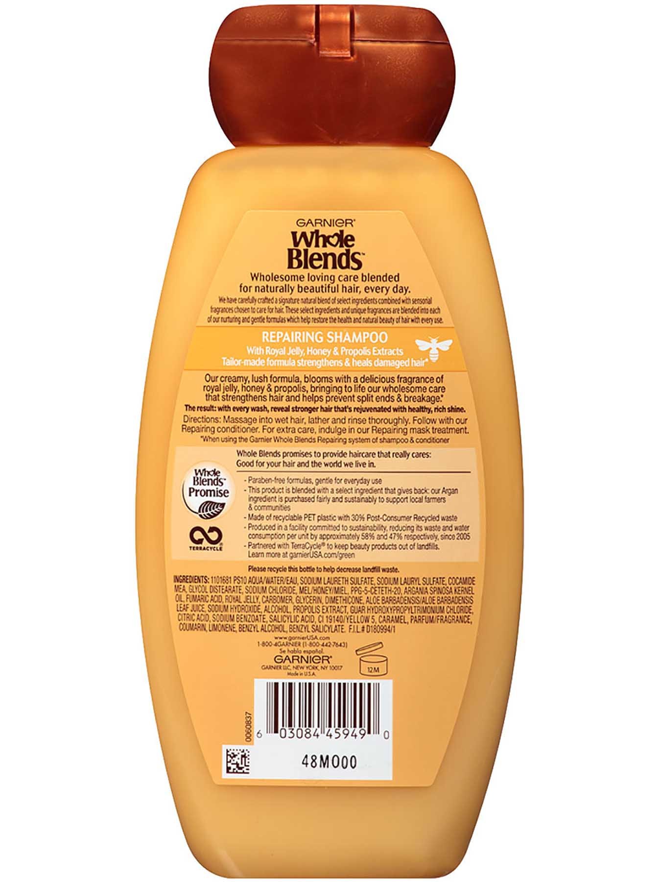 Back view of Repairing Shampoo Honey Treasures.